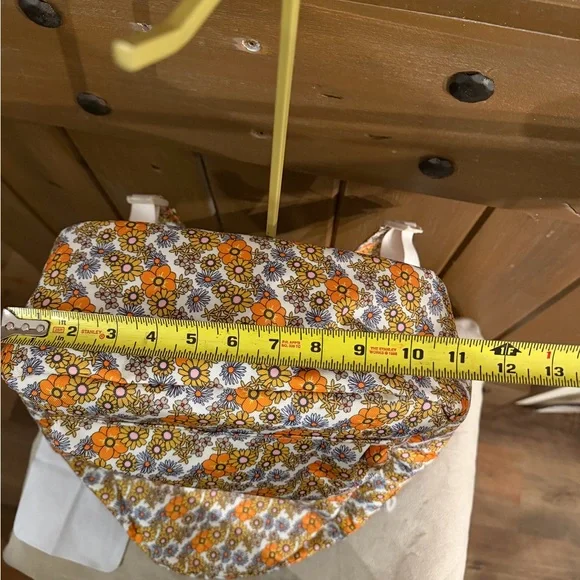 Add some color to your wardrobe with this Floral Orange and Yellow Backpack. - Picture 9 of 10